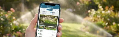 Gartenansich-mit-hunter-hydrawise-app-im-vordergrund