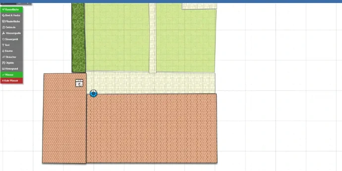 Wasserquelle & Steuerung angeben in der Online-Planung