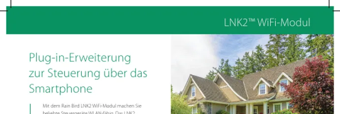 Rain Bird LNK2 WLAN-Modul Produktblatt