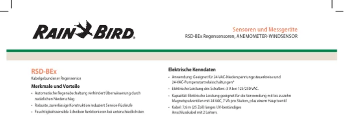 Rain Bird Regensensor RSD-BEx