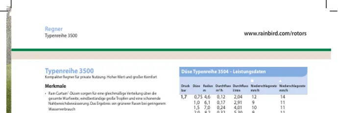 Rain Bird Getrieberegner 3504
