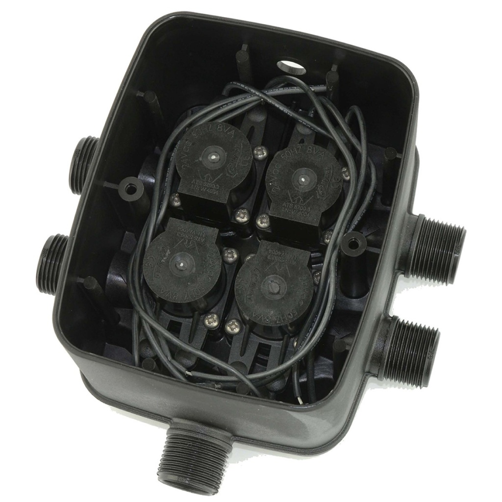 [6001210] Tec Anschlussfertige Ventilbox mit 4 Elektromagnetventilen 9V Vdc.