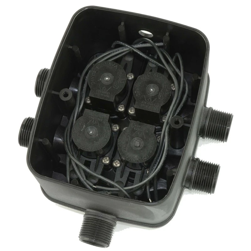 Tec Anschlussfertige Ventilbox mit 4 Elektromagnetventilen 9V Vdc.
