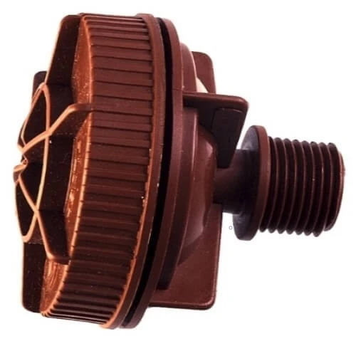 [5001050] Leitungsspülventil, ½" AG, braun