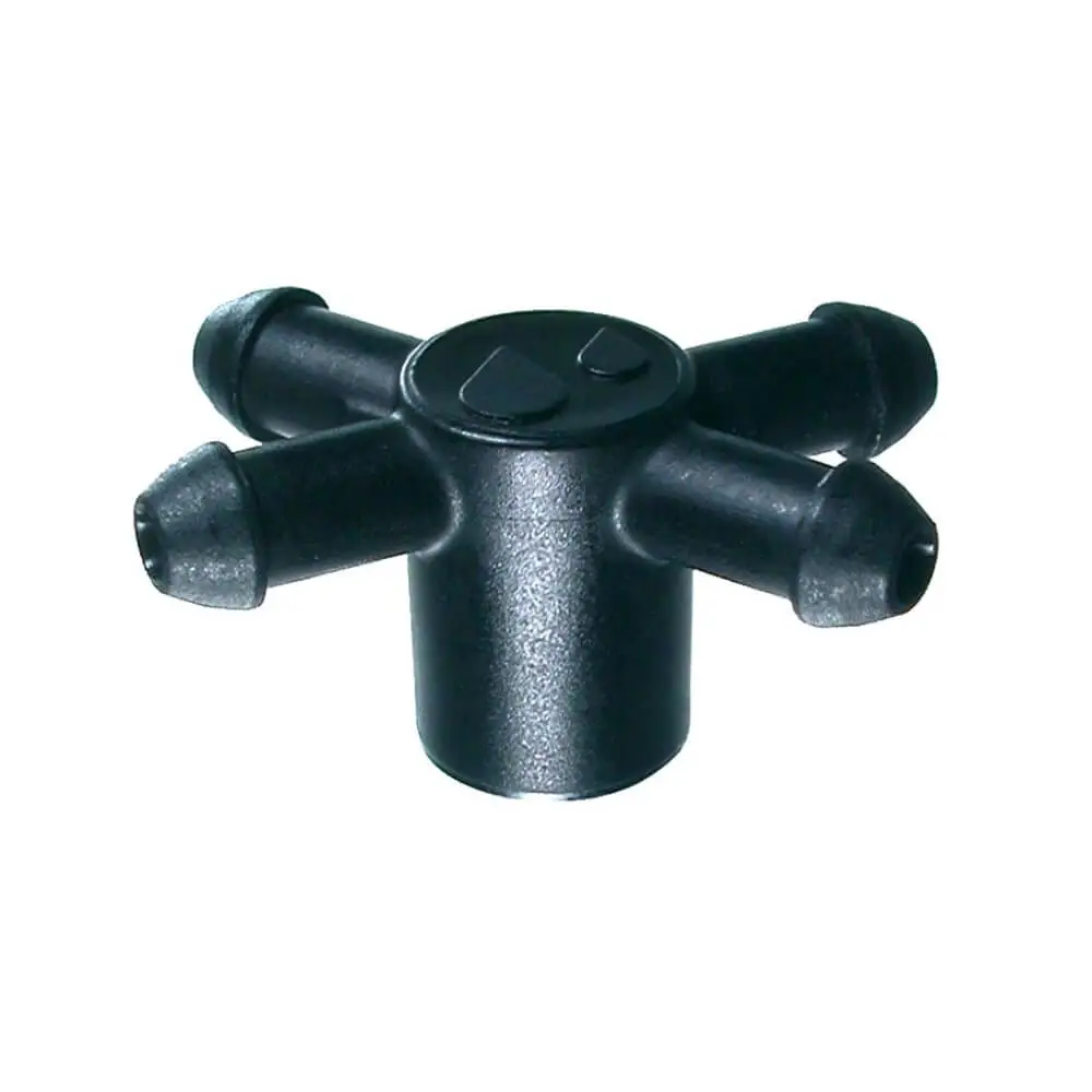 [3001465] 4-fach Adapter für Tropfer mit Nippelauslass, schwarz