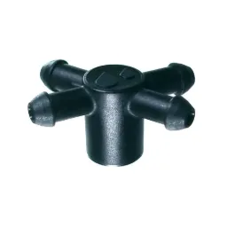 [3001465] 4-fach Adapter für Tropfer mit Nippelauslass, schwarz