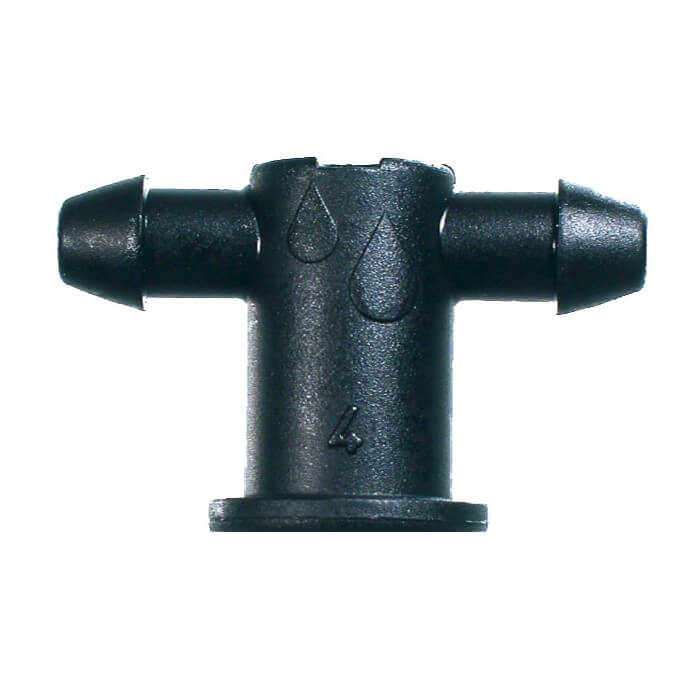 2-fach Adapter für Tropfer mit Nippelauslass, schwarz