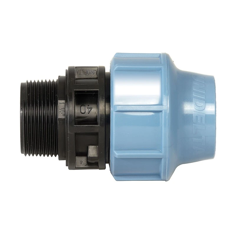 [12001050] PE Kupplung gerade mit Aussengewinde (Anschlußverschraubung mit Außengewinde, 16 x 1/2')