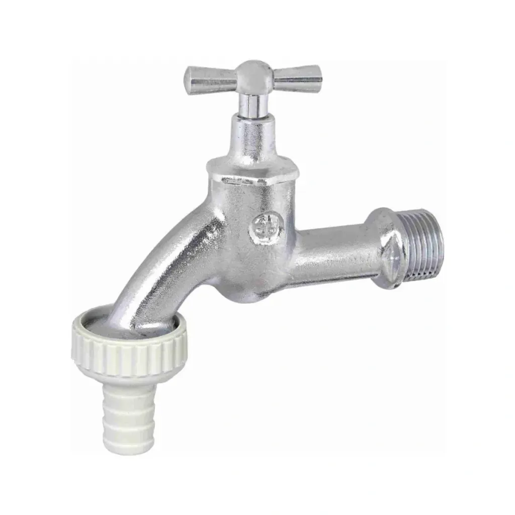 [5001160] Wasserhähne (Auslaufventil matt verchromt 1/2z)