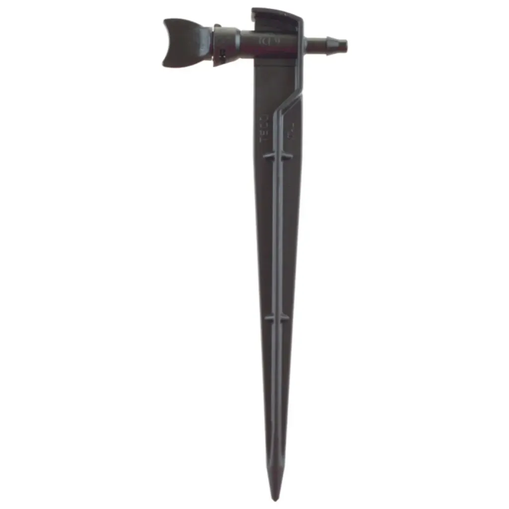 Delta Drip Mikro-Tropfer mit Erdspieß, einstellbar 0–6 l/h, 4,5 mm, schwarz
